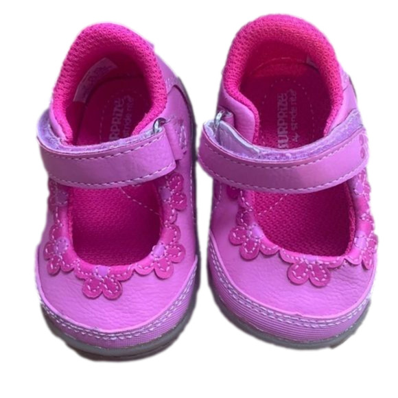 𝅺SUPRIZE by Stride Rite Pink Flower Mary Jane Flats Shoes - Picture 1 of 8